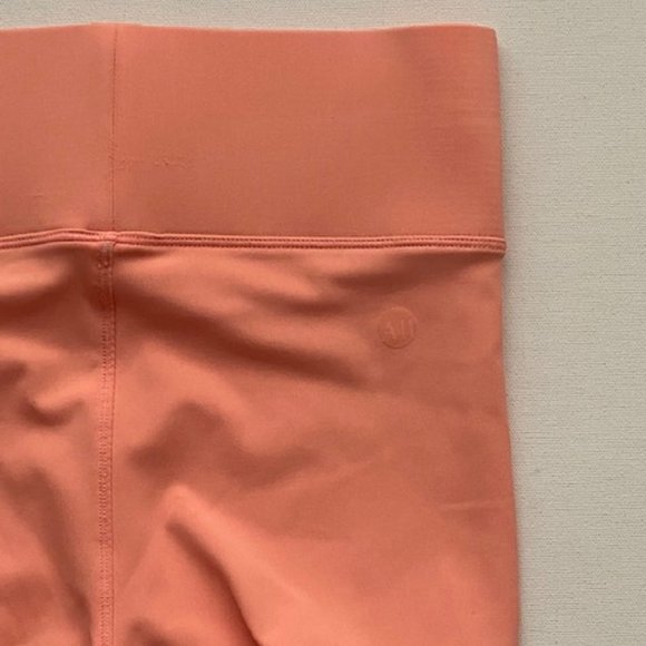 ALL ACCESS Center Stage Cropped Stretch Leggings  Peach / Pink Band - Picture 6 of 8